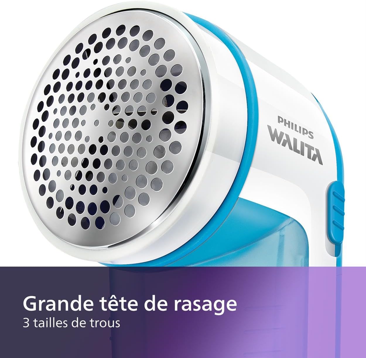 Philips Rasoir Anti-Bouloche/Anti-Peluche - Elimine les Bouloches sur Vêtements, Bleu (GC026/00)