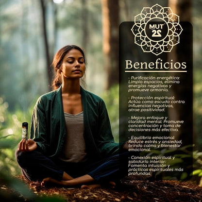 MUT22 4 Natural and Ecological White Sage Burning Stick, Natural Sahumerio, Purification of Negative Energies