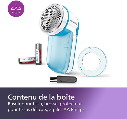Philips Rasoir Anti-Bouloche/Anti-Peluche - Elimine les Bouloches sur Vêtements, Bleu (GC026/00)