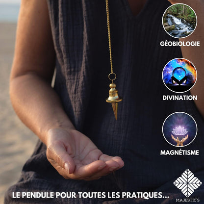 Deluxe Browser Wands & Divinatory Radiesthesia Pendulum FIND Professional SOURCIER Pack – French Brand