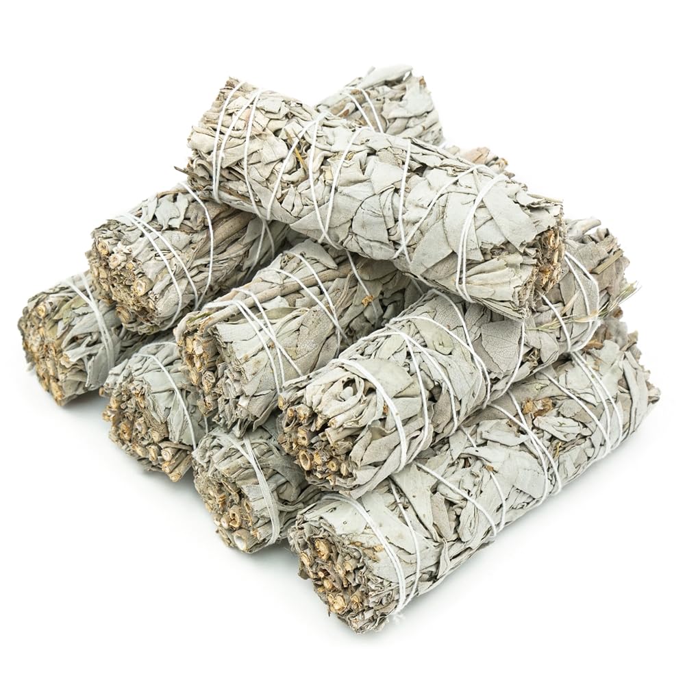 MUT22 4 Natural and Ecological White Sage Burning Stick, Natural Sahumerio, Purification of Negative Energies