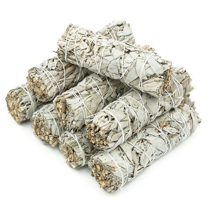 MUT22 4 Natural and Ecological White Sage Burning Stick, Natural Sahumerio, Purification of Negative Energies