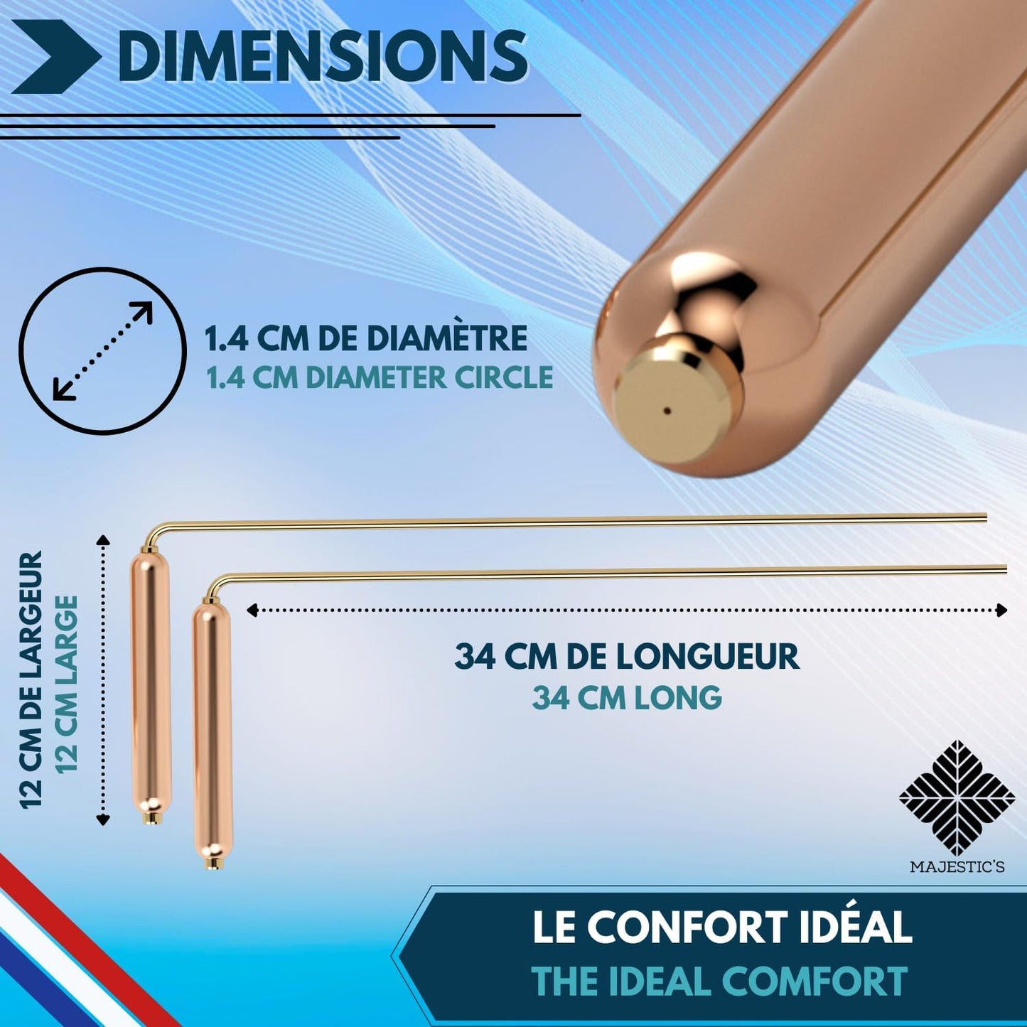 Deluxe Browser Wands & Divinatory Radiesthesia Pendulum FIND Professional SOURCIER Pack – French Brand