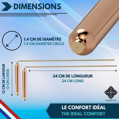 Deluxe Browser Wands & Divinatory Radiesthesia Pendulum FIND Professional SOURCIER Pack – French Brand