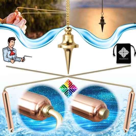 Deluxe Browser Wands & Divinatory Radiesthesia Pendulum FIND Professional SOURCIER Pack – French Brand