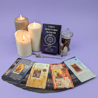 Witchy Cauldron Tarot Cards for Beginners in French with Guide