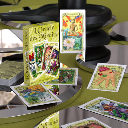 Grimaud - The Oracle of Mirrors - Divinatory Card Game - Divinatory Oracle - Cartomancy, Green Yellow