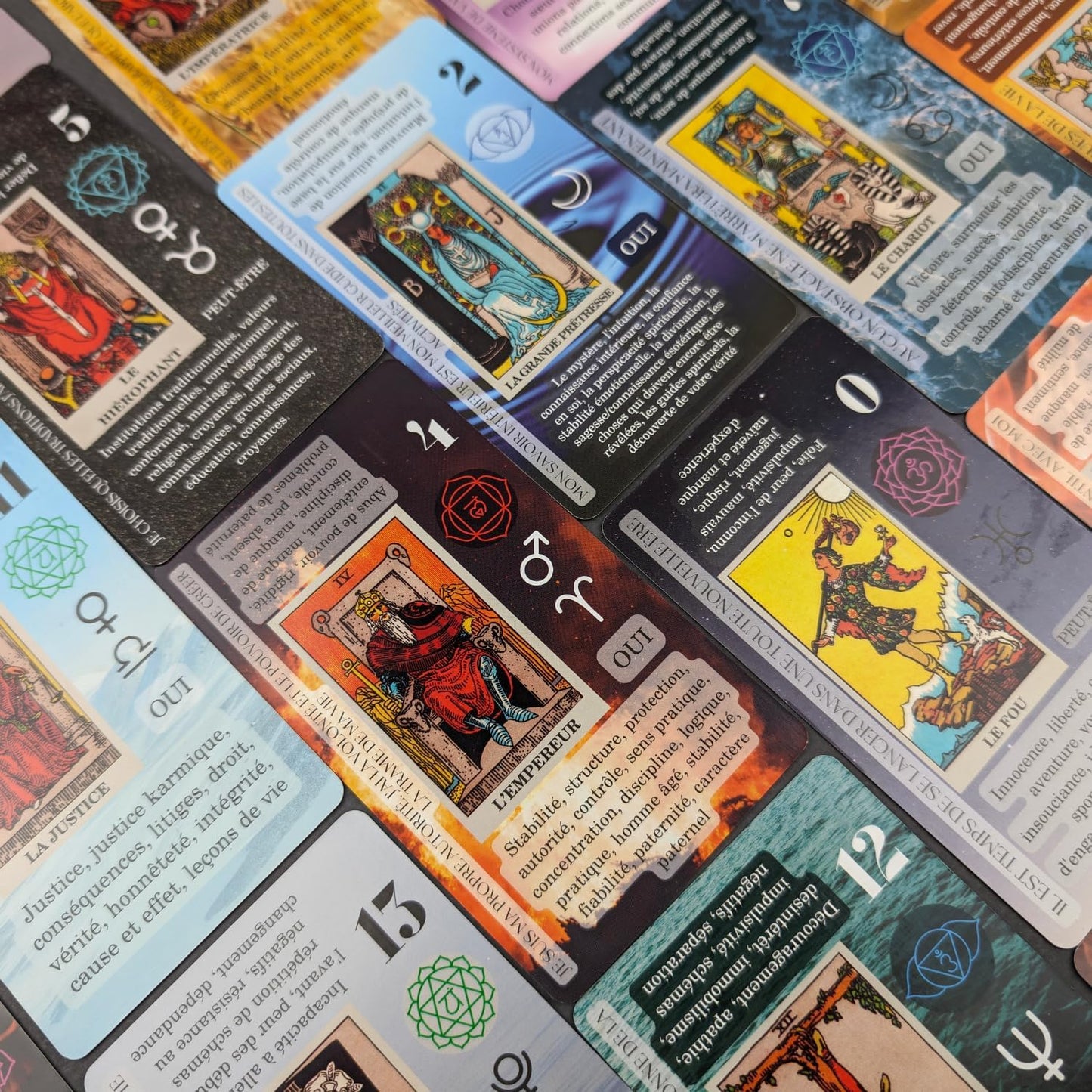 Witchy Cauldron Tarot Cards for Beginners in French with Guide