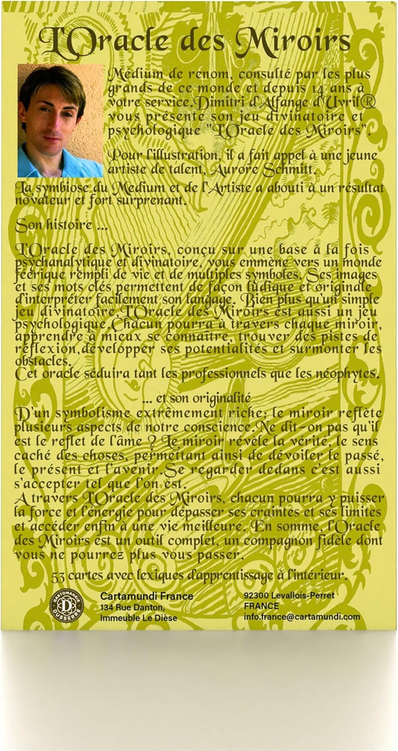 Grimaud - The Oracle of Mirrors - Divinatory Card Game - Divinatory Oracle - Cartomancy, Green Yellow